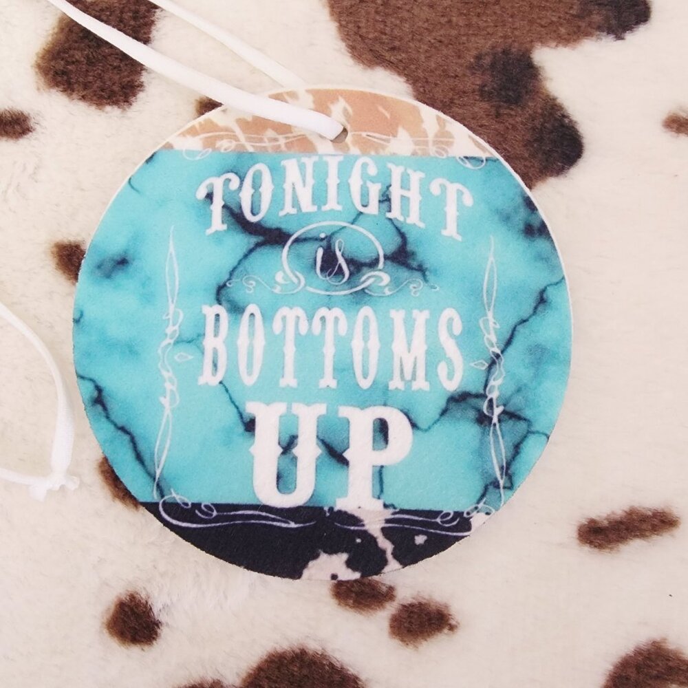 Bottoms Up Unscented Hanging Car Air Freshener